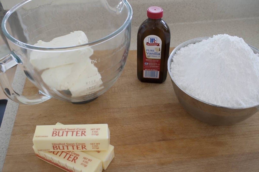 Ingredients for Cream Cheese Frosting